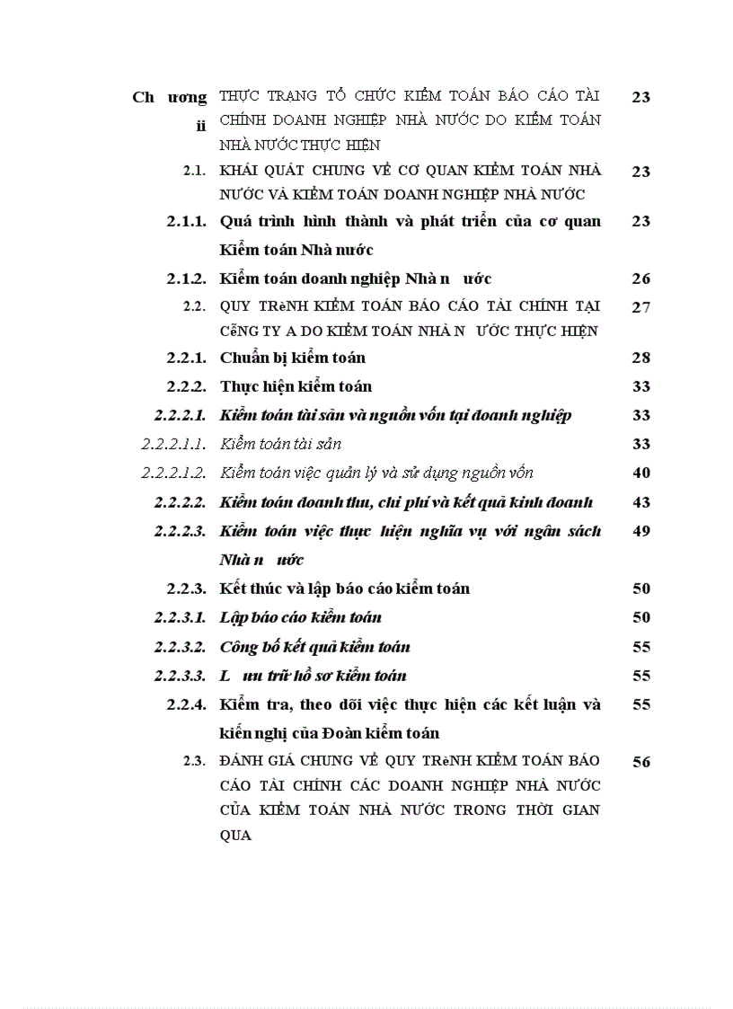 image for page Hoàn thiện quy trình kiểm toán báo cáo tài chính các doanh nghiệp Nhà nước do Kiểm toán Nhà nước thực hiện