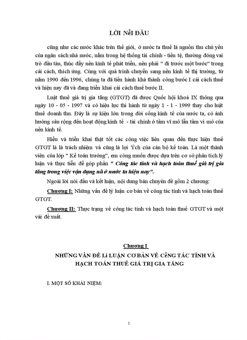 image for page Thực trạng về công tác tính và hạch toán thuế GTGT và một vài đề xuất.