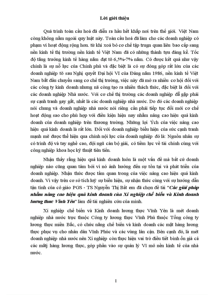image for page Các giải pháp nhằm nâng cao hiệu quả kinh doanh của Xí nghiệp chế biến và Kinh doanh lương thưc Vĩnh Yên