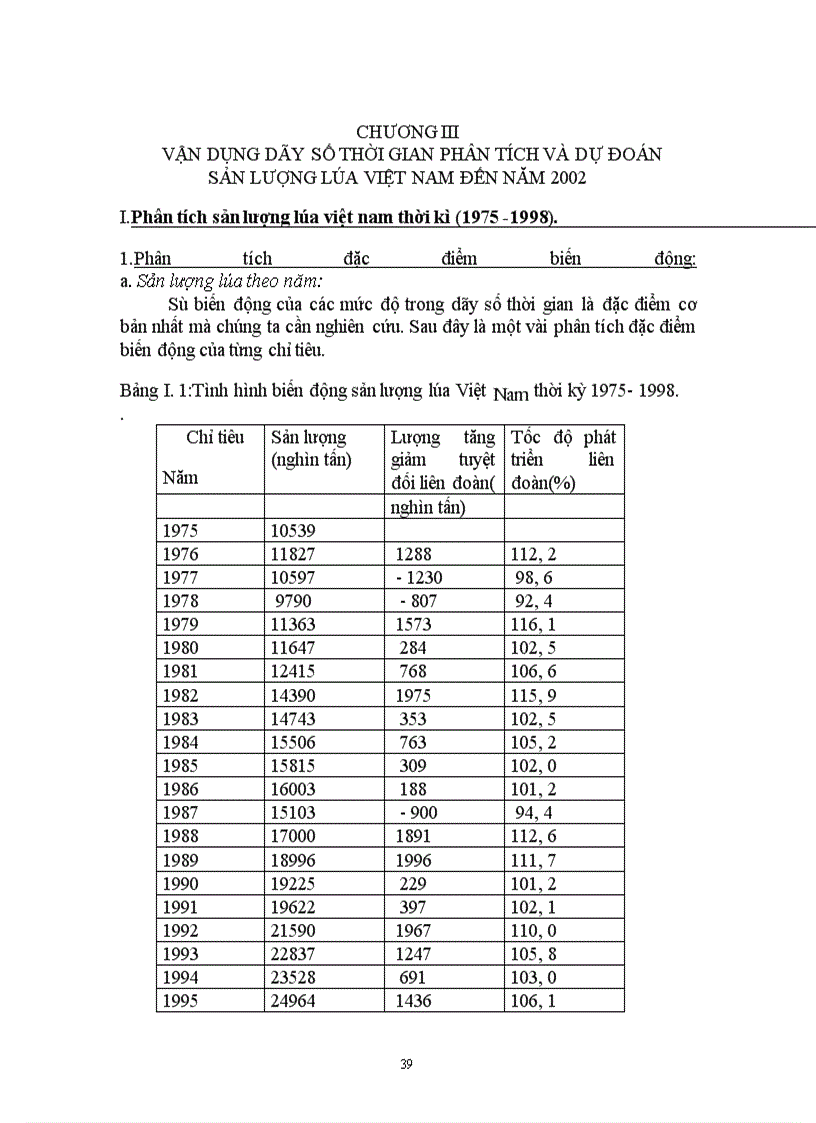 image for page Vận dụng phương pháp dãy số thời gian phân tích và dự đoán sản lượng lúa việt nam đến năm 2002 .
