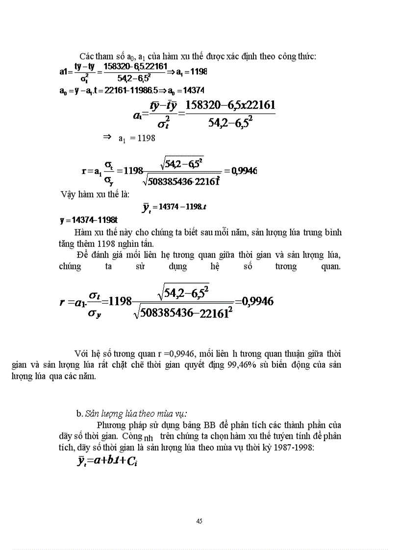 image for page Vận dụng phương pháp dãy số thời gian phân tích và dự đoán sản lượng lúa việt nam đến năm 2002 .