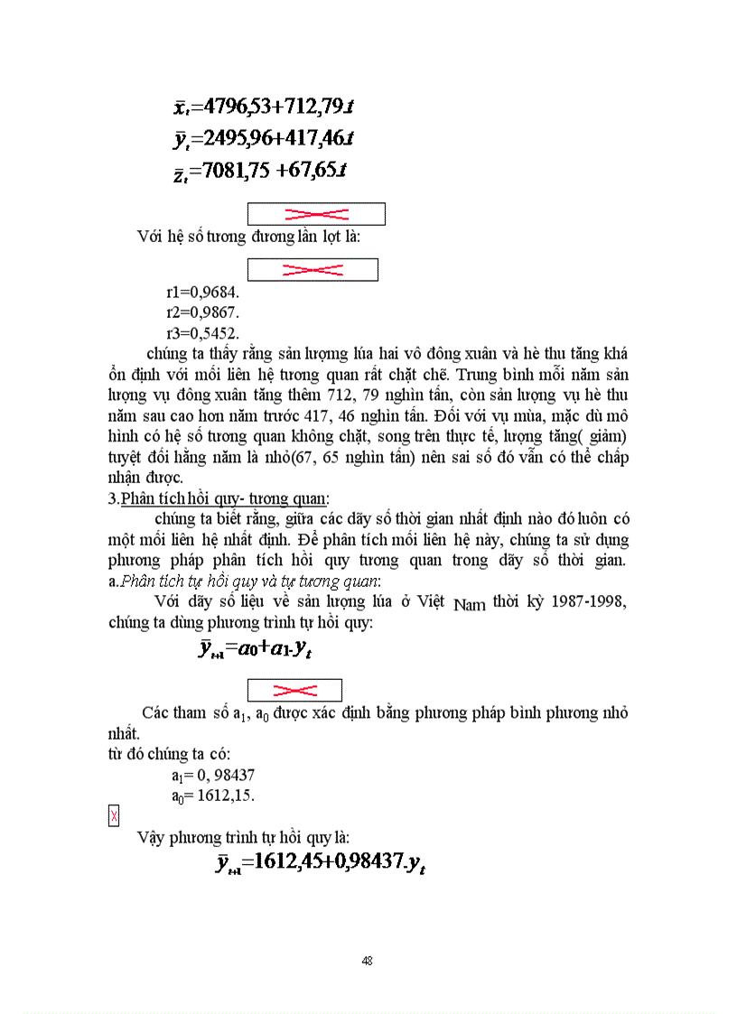 image for page Vận dụng phương pháp dãy số thời gian phân tích và dự đoán sản lượng lúa việt nam đến năm 2002 .