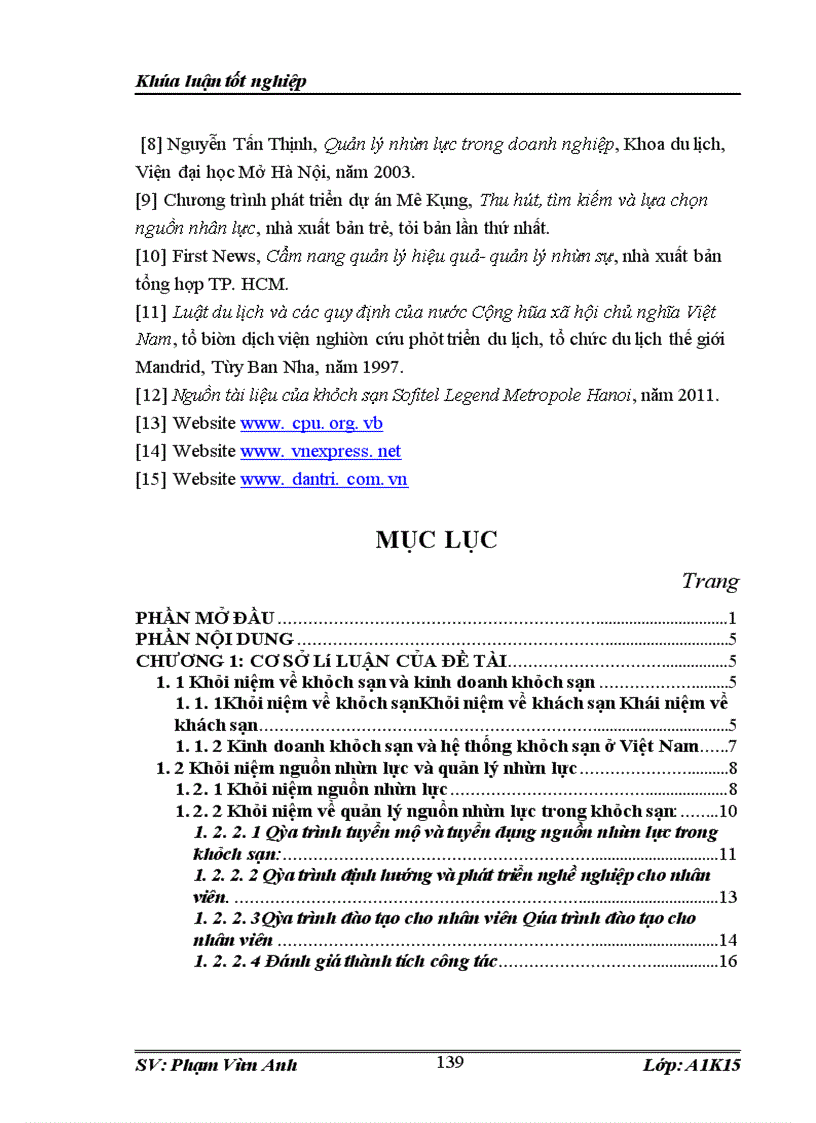 image for page Thực trạng và giải pháp nhằm nâng cao cụng tỏc quản lý nguồn nhân lực tại Khách sạn Sofitel Legend Metropole Hanoi