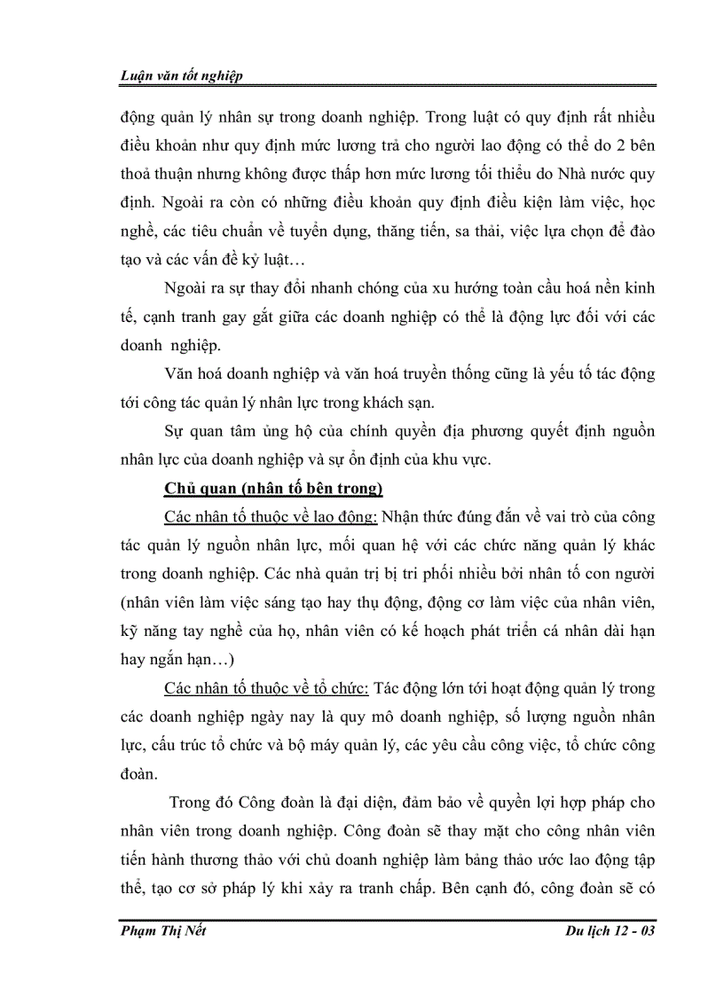 image for page Thực trạng và giải pháp hoàn thiện cơ chế quản lý nguồn nhân lực tại khách sạn YẾN NHI