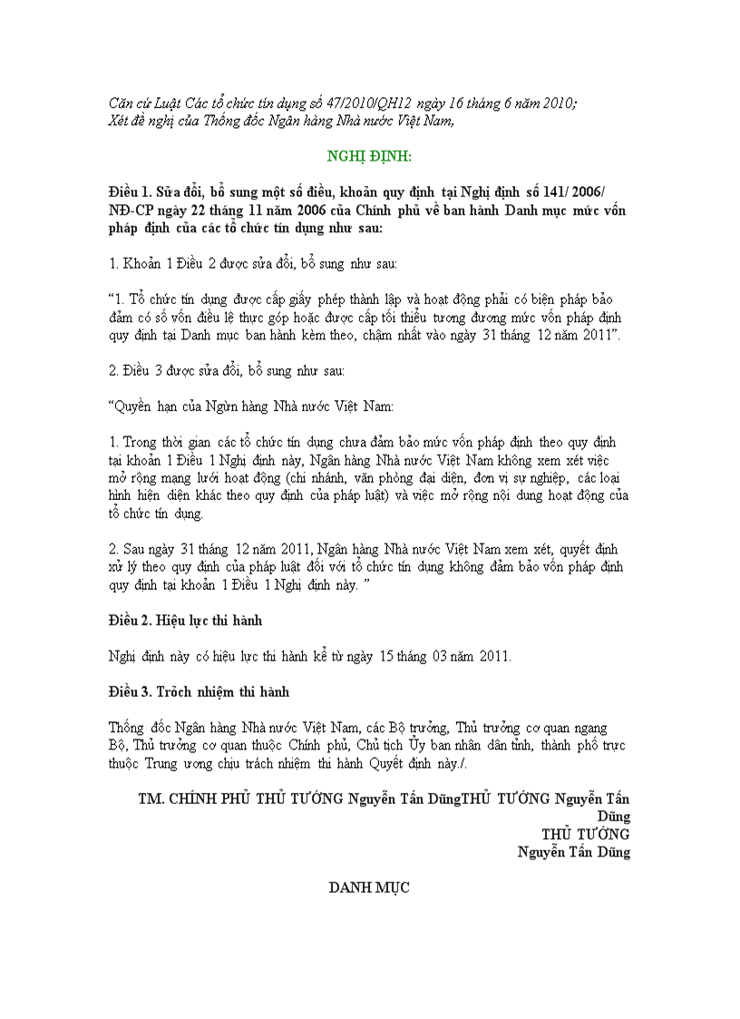 image for page Luật các tổ chức tín dụng năm 2010 (Luật số: 47/2010/QH12)