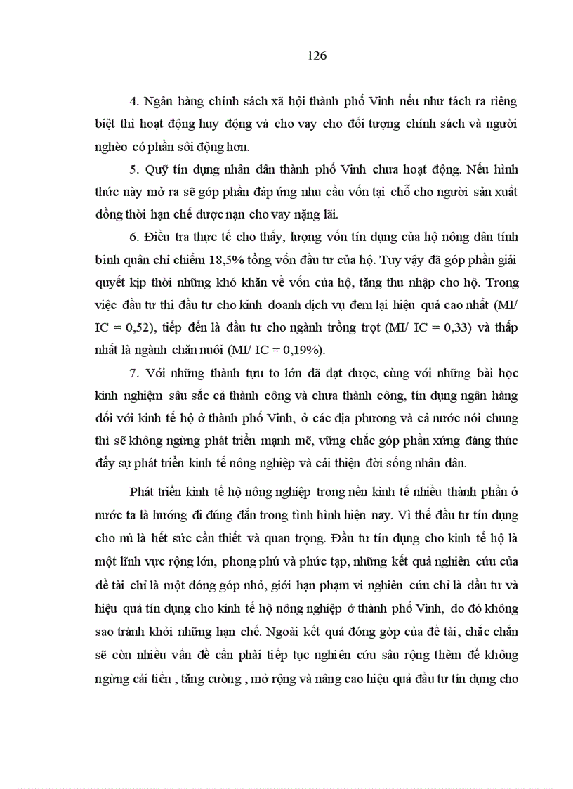 image for page Đánh giá thực trạng cung ứng vốn của các tổ chức tín dụng và hiệu quả sử dụng vốn tín dụng của hộ nông dân ở thành phố Vinh - tỉnh Nghệ An