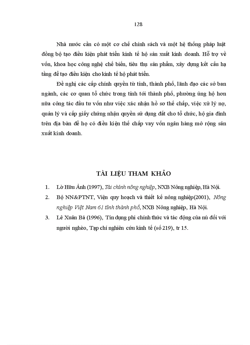 image for page Đánh giá thực trạng cung ứng vốn của các tổ chức tín dụng và hiệu quả sử dụng vốn tín dụng của hộ nông dân ở thành phố Vinh - tỉnh Nghệ An