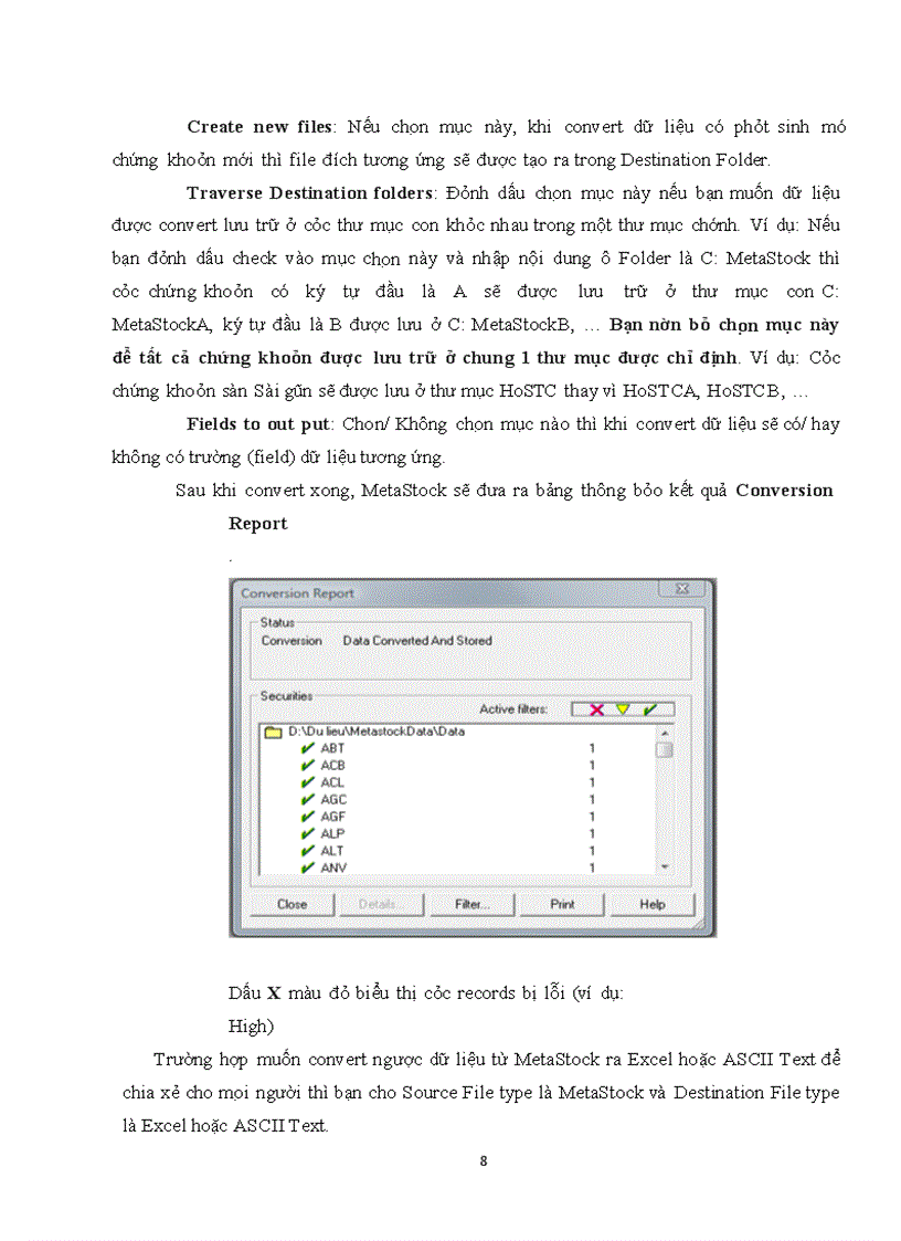 image for page Hướng dẫn sử dụng phần mềm metastock vào phân tích chứng khoán.