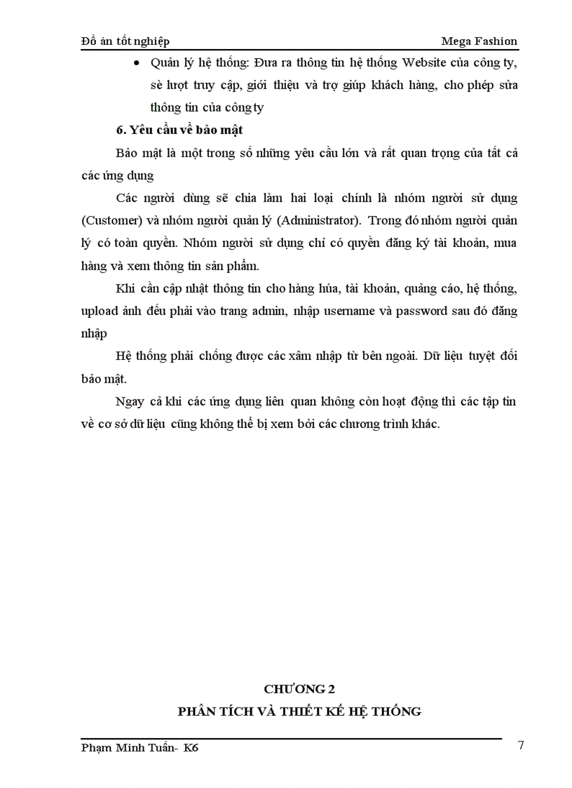 image for page Quản lý hệ thống bán quần áo online. Được đặt tên là Mega fashion.