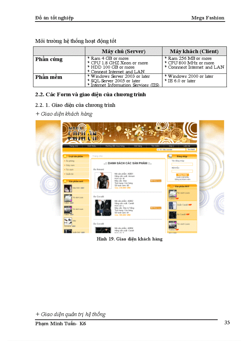 image for page Quản lý hệ thống bán quần áo online. Được đặt tên là Mega fashion.