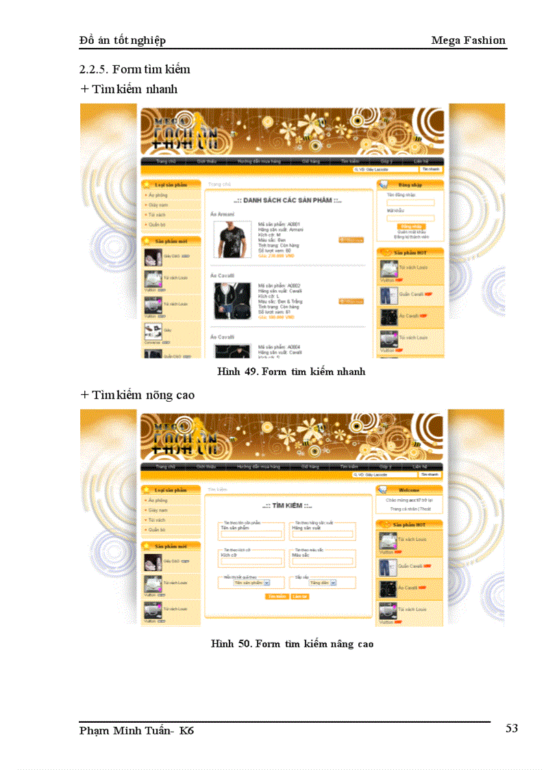 image for page Quản lý hệ thống bán quần áo online. Được đặt tên là Mega fashion.