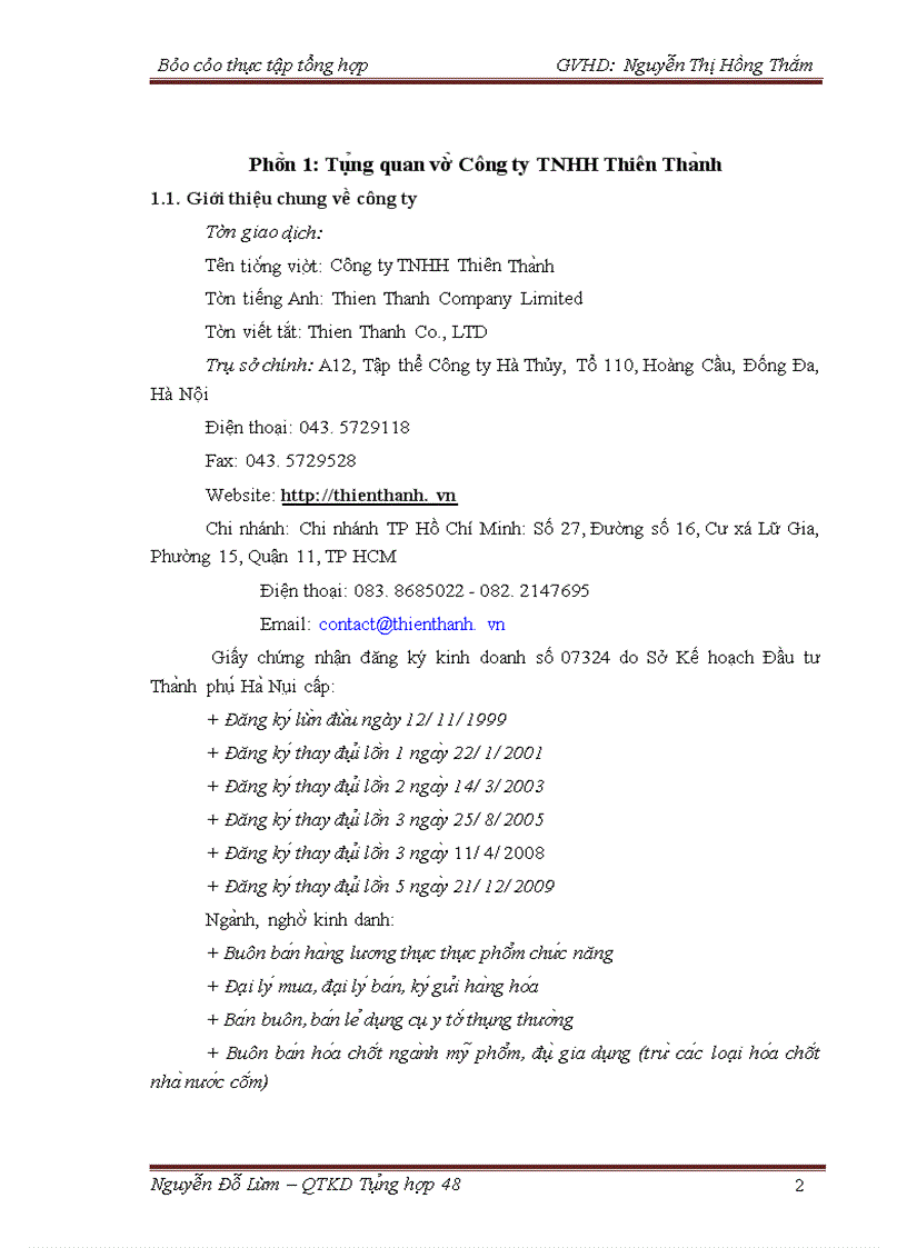 image for page Tổng quan về Công ty TNHH Thiên Thành
