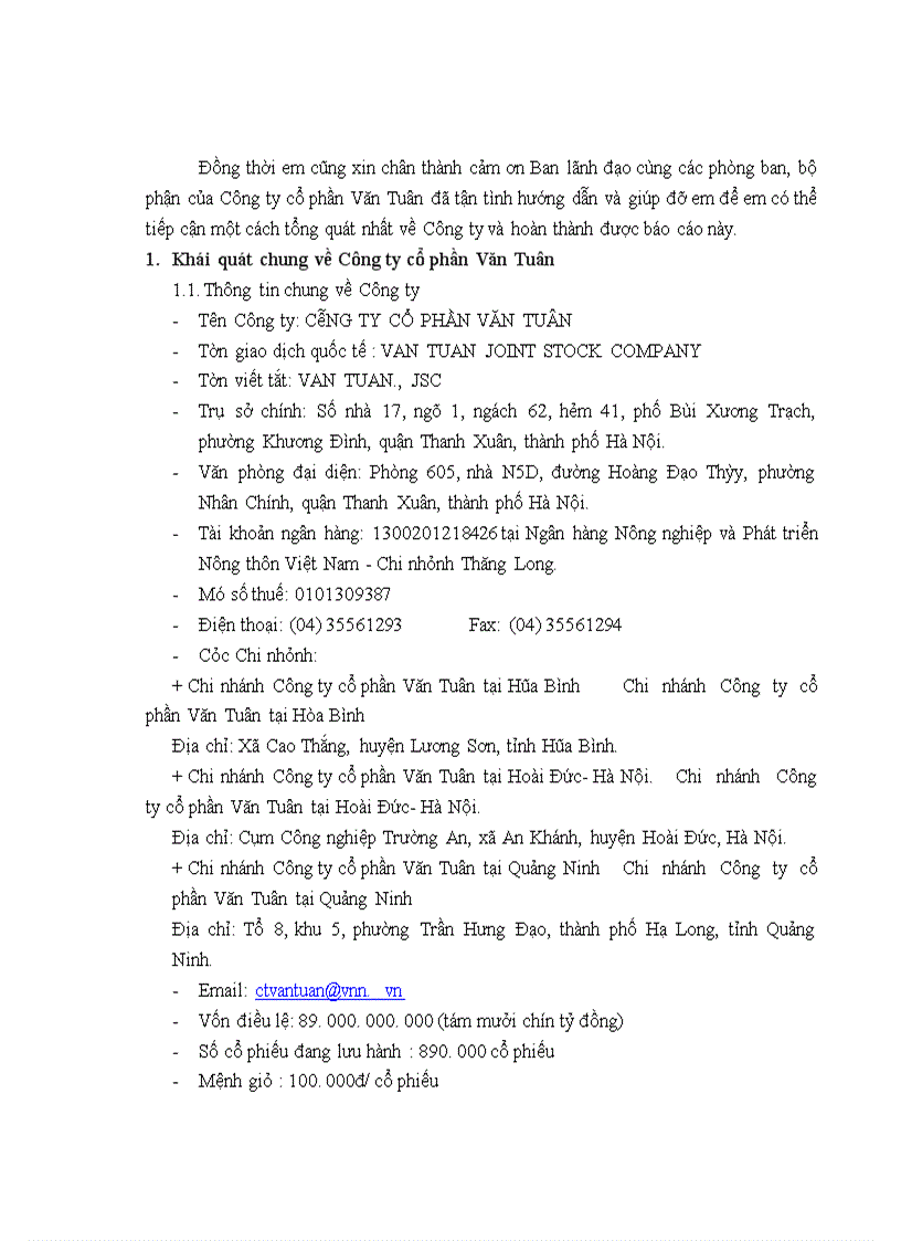 image for page Kết quả và đánh giá hoạt động kinh doanh của Công ty cổ phần Văn Tuân