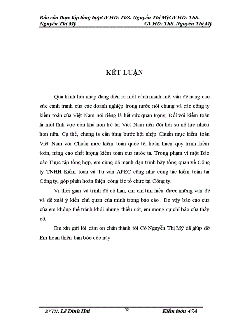 image for page Báo cáo thực tập tổng hợp về Công ty TNHH Kiểm toán và tư vấn APEC