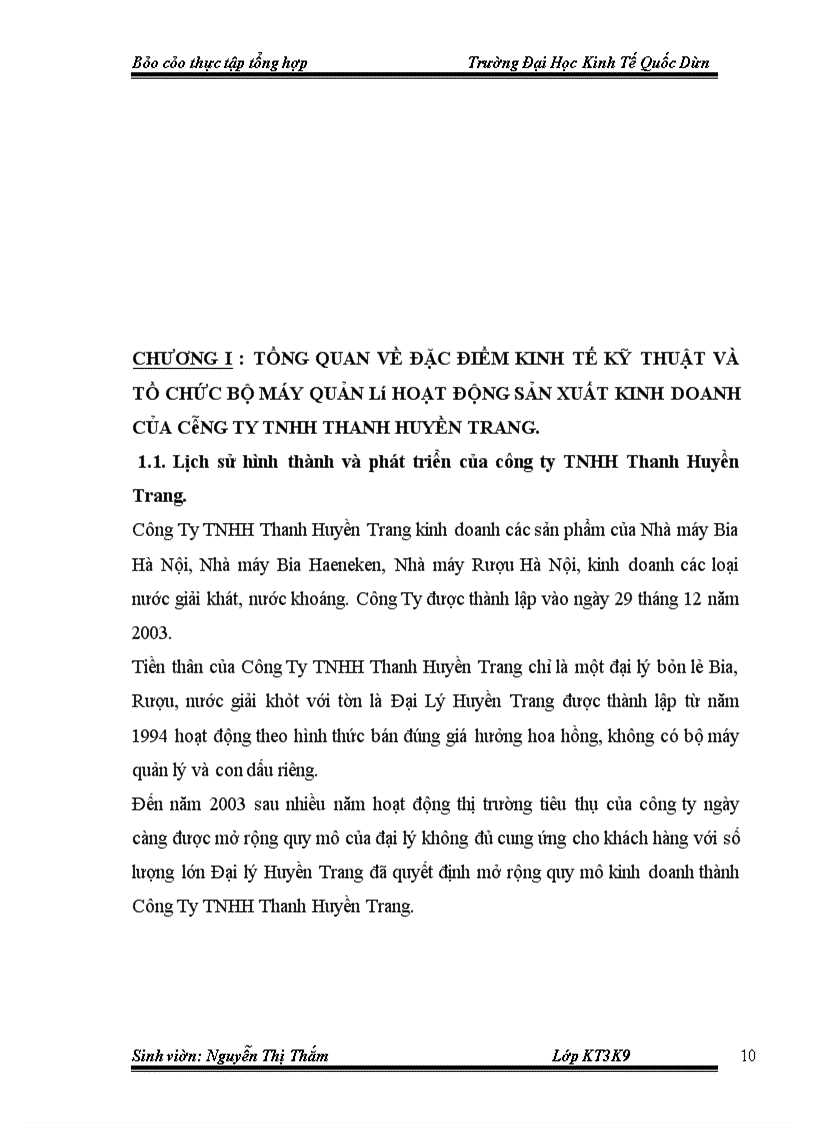 image for page Báo cáo thực tập tổng hợp tại Công ty TNHH Thanh Huyền Trang