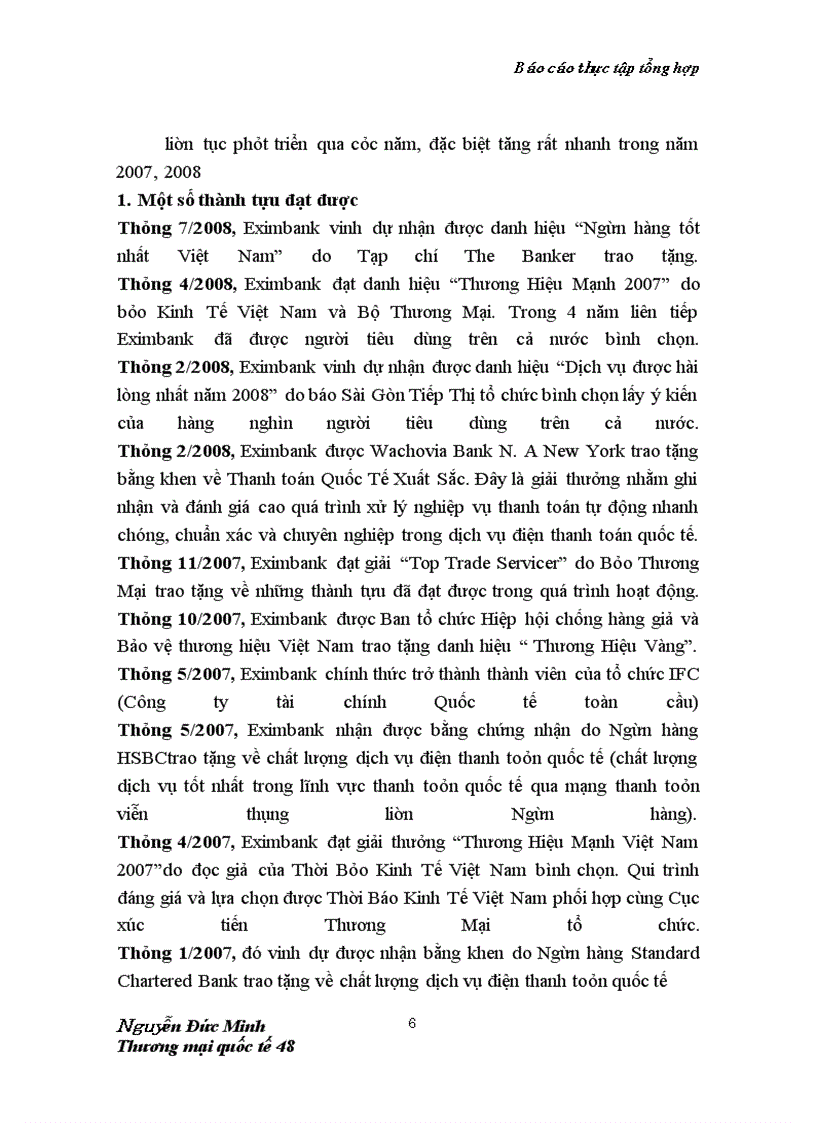 image for page Báo cáo thực tập tổng hợp tại Ngân hàng Eximbank