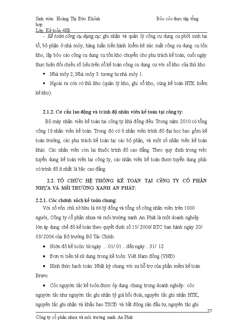 image for page Báo cáo thực tập tổng hợp Công ty cổ phần Nhựa và Môi trường xanh An Phát