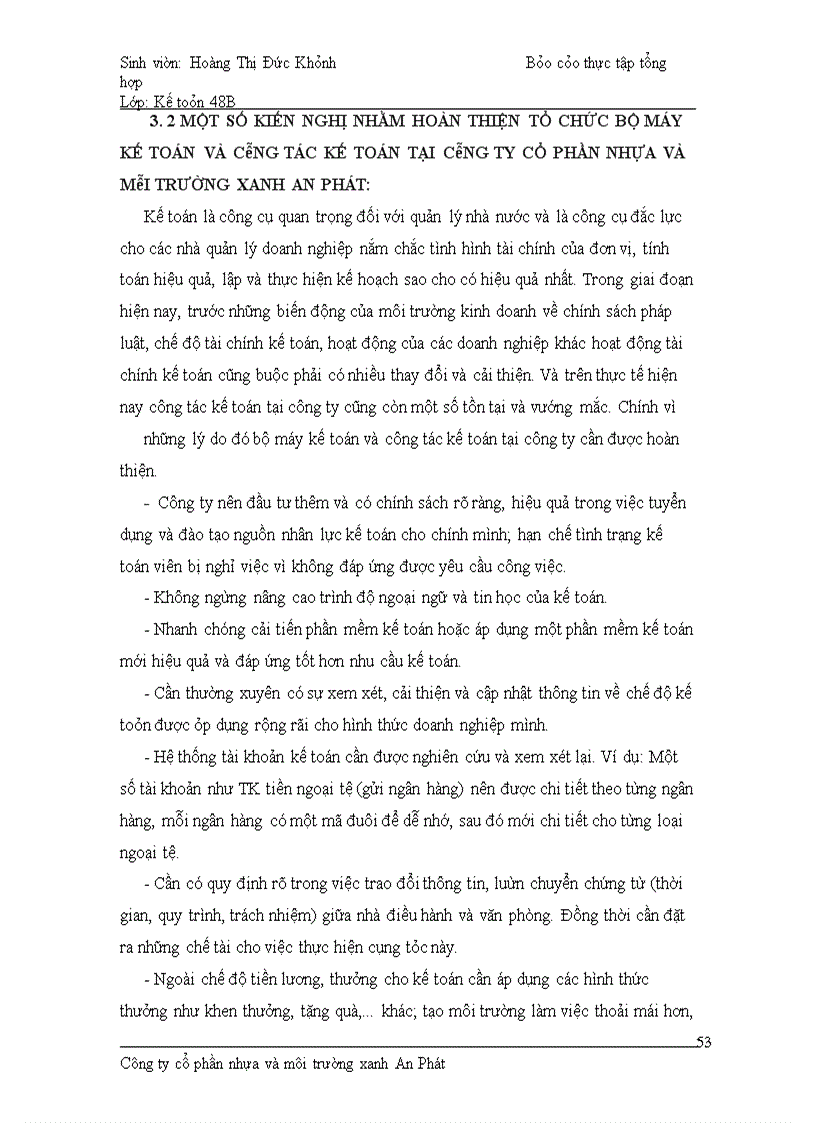image for page Báo cáo thực tập tổng hợp Công ty cổ phần Nhựa và Môi trường xanh An Phát