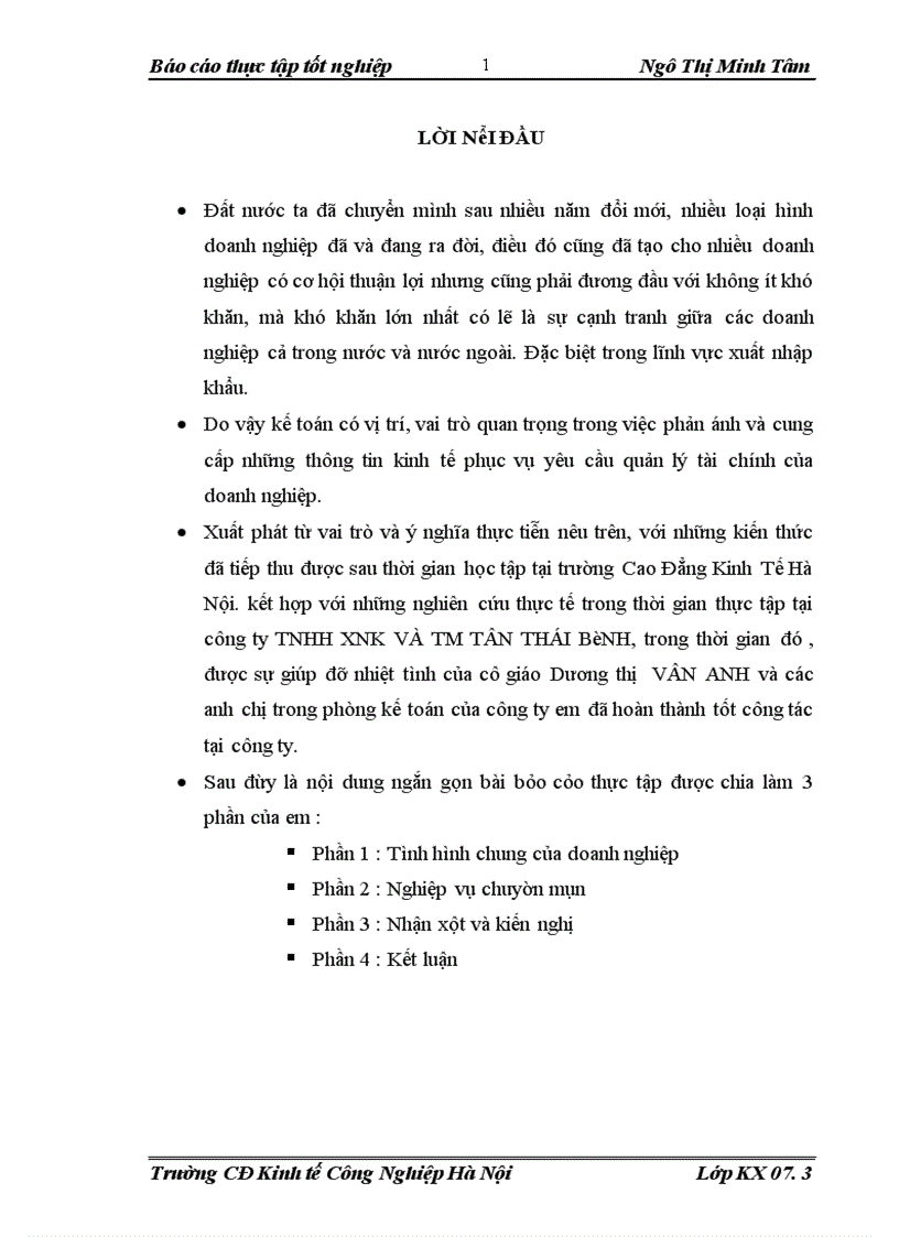 image for page Báo cáo thực tập tổng hợp tại công ty TNHH XNK VÀ TM TÂN THÁI BÌNH