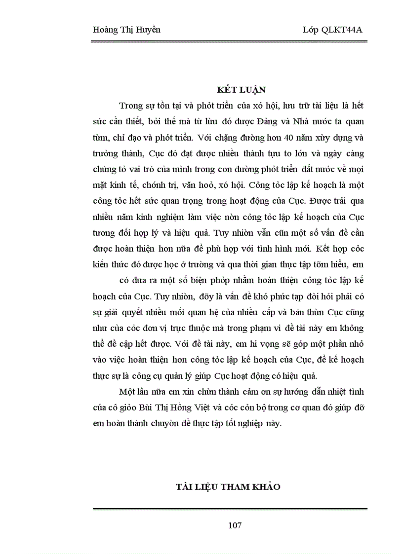 image for page Hoàn thiện công tác lập kế hoạch tại Cục Văn thư và Lưu trữ nhà nước