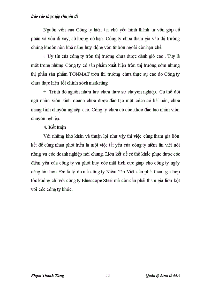 image for page Nâng cao hiệu quả liên kết giữa công ty niềm tin việt (VIETRUST) và công ty Bluescope steel.