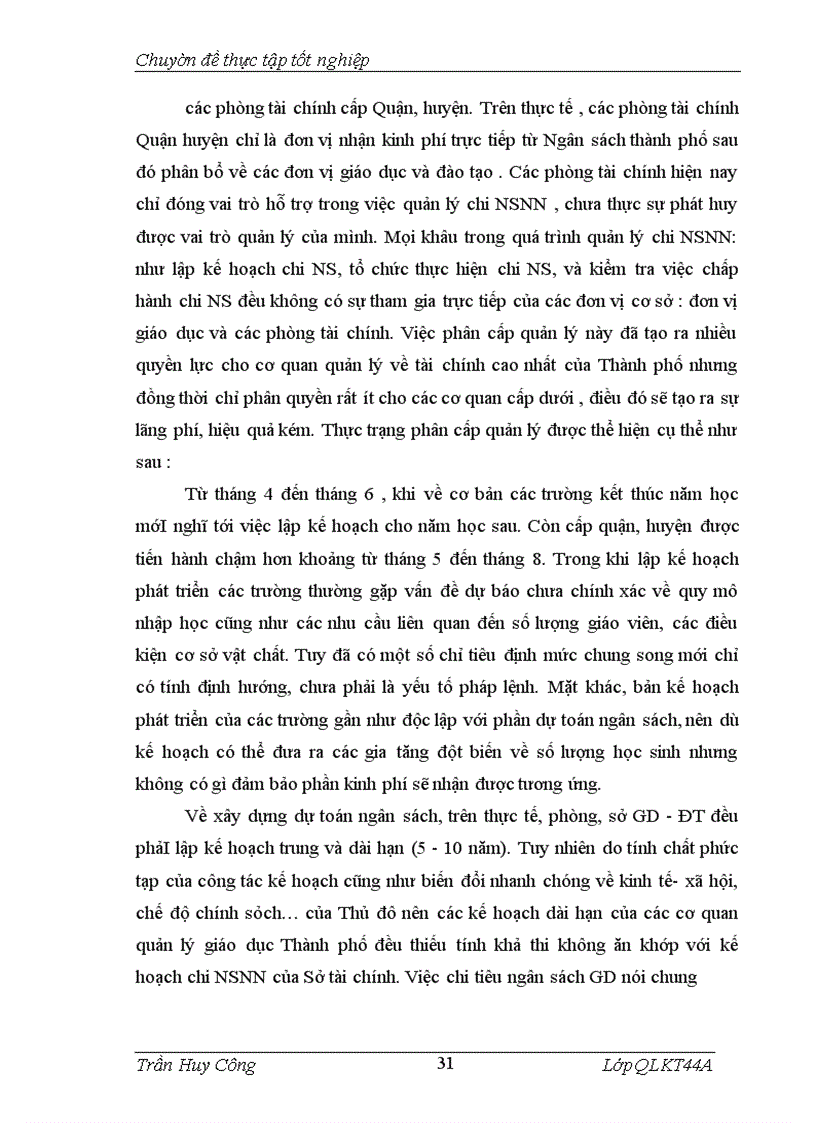 image for page Phân cấp quản lý trong chi NSNN cho các đơn vị giáo dục và đào tạo trên địa bàn thành phố Hà Nội, Thực trạng và giải pháp