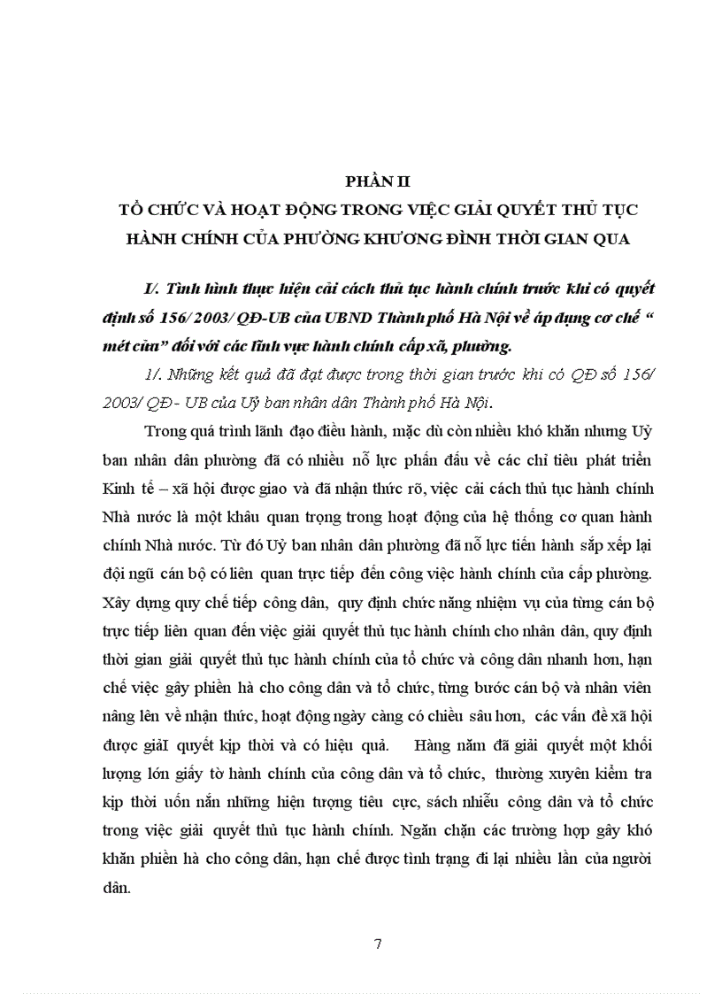 image for page Tổ chức và hoạt động trong việc giải quyết thủ tục hành chính của phường Khương Đình thời gian qua