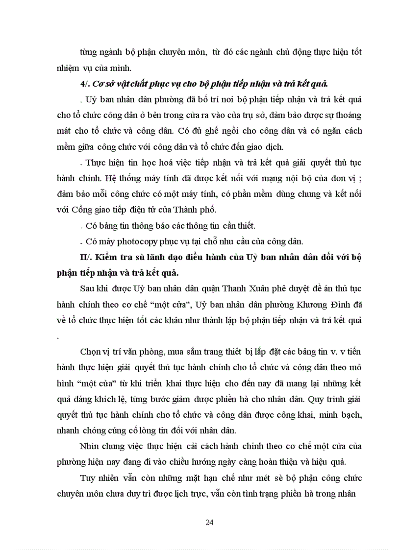 image for page Tổ chức và hoạt động trong việc giải quyết thủ tục hành chính của phường Khương Đình thời gian qua