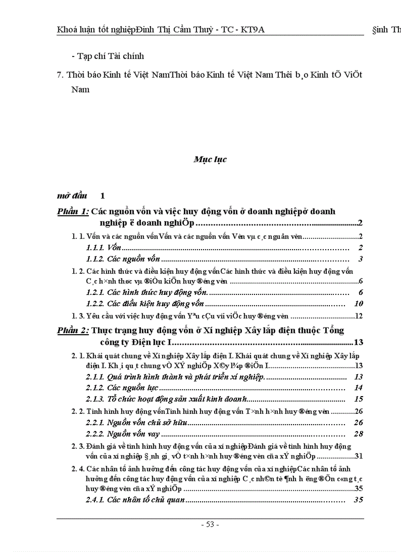 image for page Huy động vốn cho sản xuất - kinh doanh ở xí nghiệp xây lắp điện - công ty điện lực I