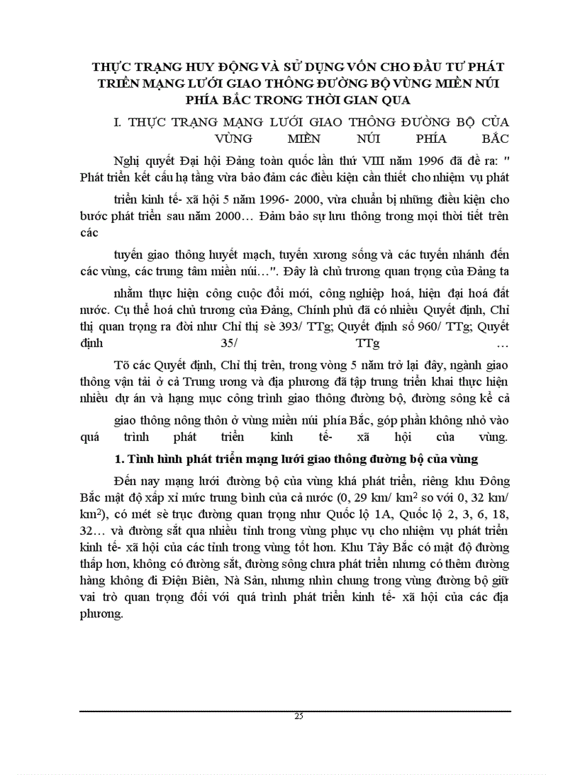 image for page Phương hướng và giải pháp nhằm tăng cường huy động vốn cho đầu tư phát triển mạng lưới giao thông đường bộ vùng miền núi phía Bắc giai đoạn 2001- 2010