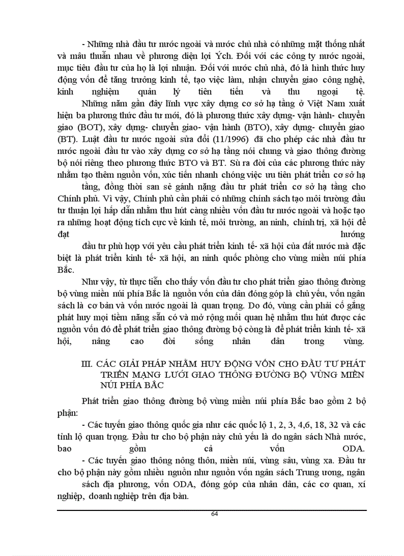 image for page Phương hướng và giải pháp nhằm tăng cường huy động vốn cho đầu tư phát triển mạng lưới giao thông đường bộ vùng miền núi phía Bắc giai đoạn 2001- 2010