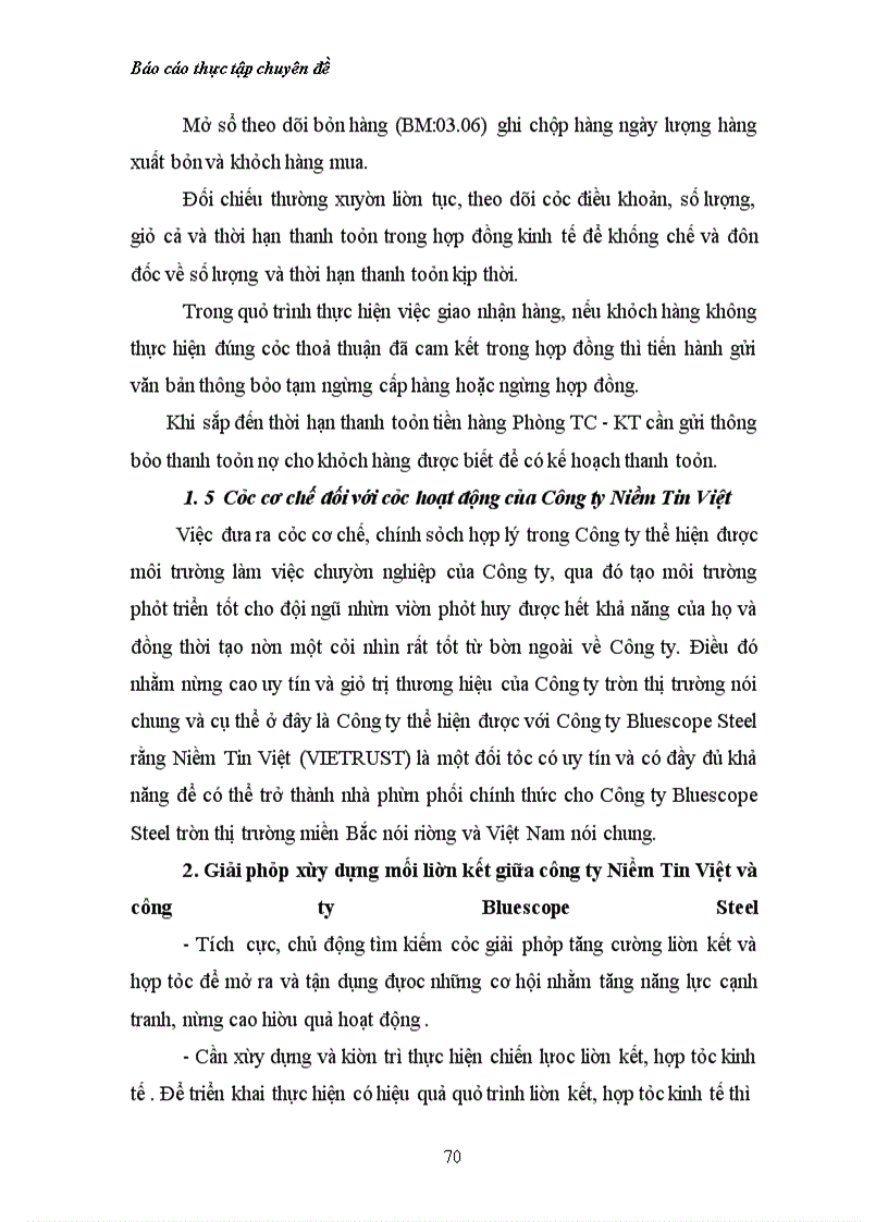 image for page Nâng cao hiệu quả liên kết giữa Công ty Niềm Tin Việt và Công ty Bluescope Steel