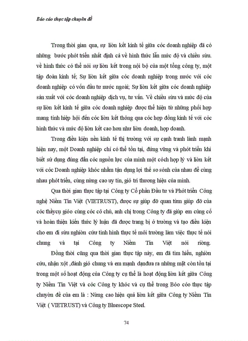 image for page Nâng cao hiệu quả liên kết giữa Công ty Niềm Tin Việt và Công ty Bluescope Steel