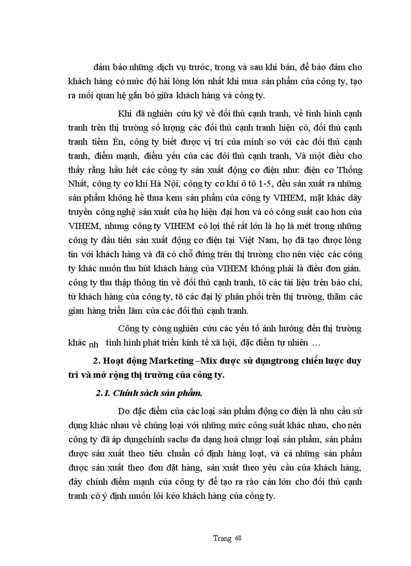 image for page Một số giải pháp Marketing nhămg duy trì và mở rộng thị trường sản phẩm động cơ điện của công ty chế tạo máy điện Việt Nam- Hungari