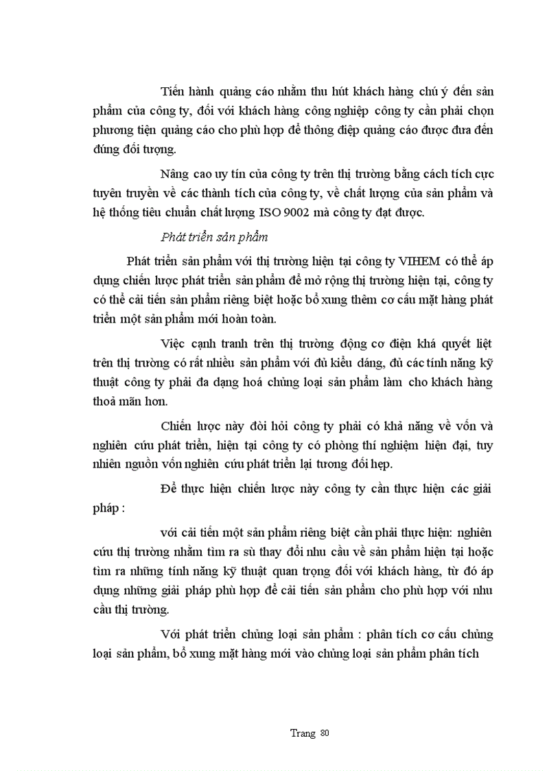 image for page Một số giải pháp Marketing nhămg duy trì và mở rộng thị trường sản phẩm động cơ điện của công ty chế tạo máy điện Việt Nam- Hungari