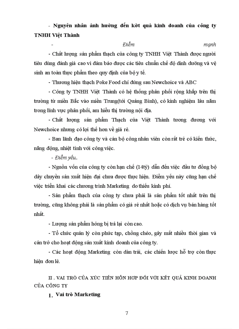 image for page Hoạt động xúc tiến hỗn hợp của công ty TNHH Việt Thành : Thực trạng và các giải pháp