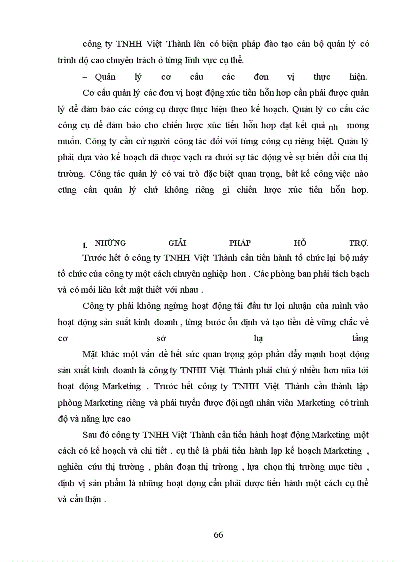 image for page Hoạt động xúc tiến hỗn hợp của công ty TNHH Việt Thành : Thực trạng và các giải pháp