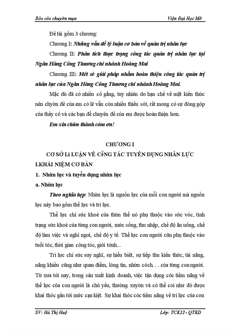 image for page Công tác quản trị nhân lực tại Ngân hàng Công Thương chi nhánh Hoàng Mai