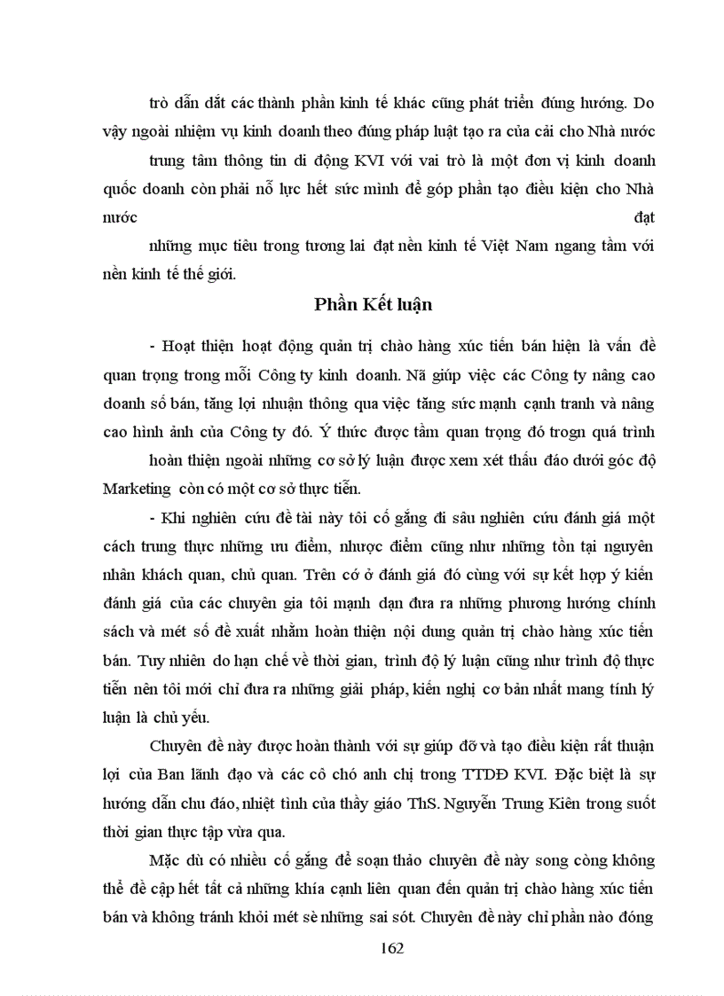 image for page Hoàn thiện hoạt động chào hàng và xúc tiến bán hàng tại trung tâm Thông tin di động khu vựcI