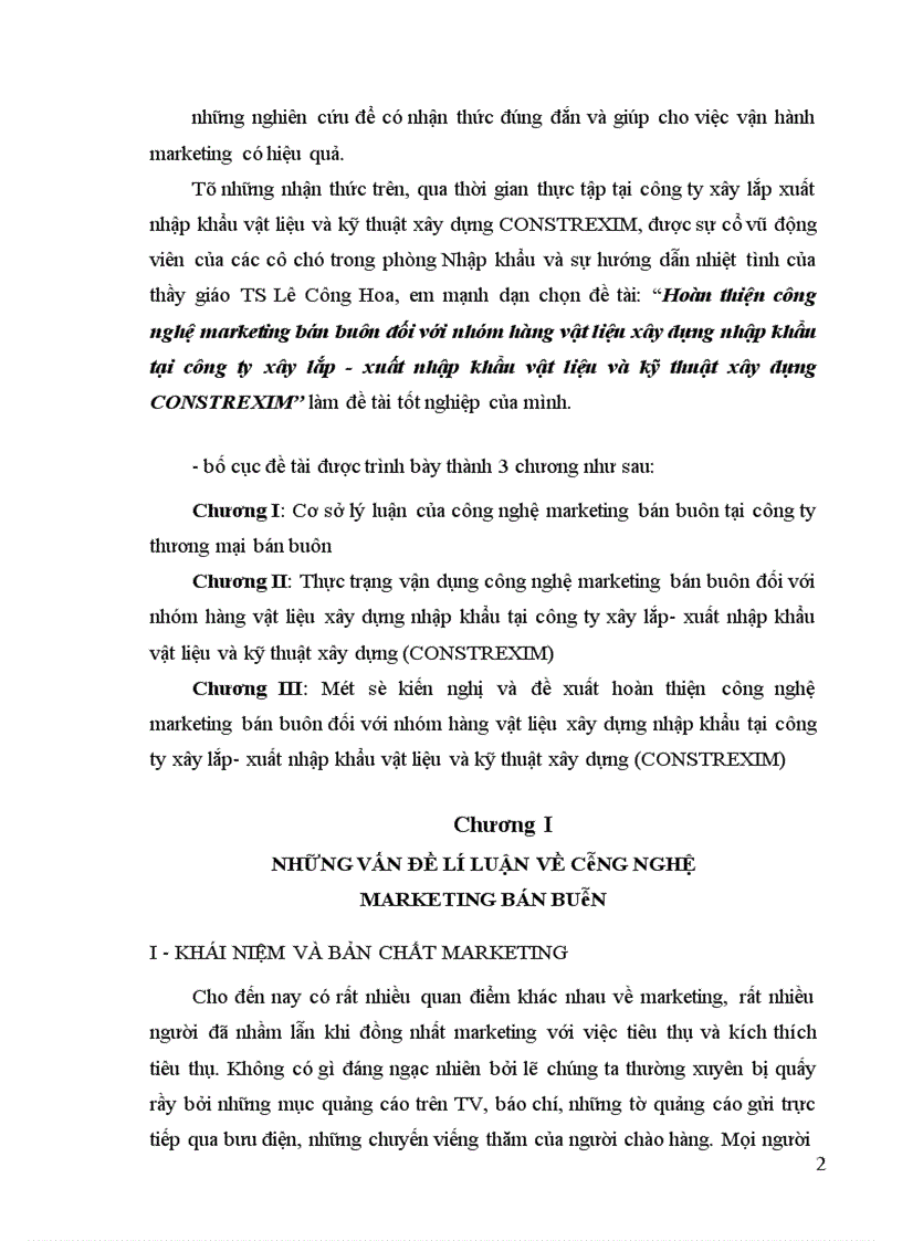 image for page Hoàn thiện công nghệ marketing bán buôn đối với nhóm hàng vật liệu xây dựng nhập khẩu tại công ty xây lắp-xuất nhập khẩu vật liệu và kỹ thuật xây dựng CONSTREXIM