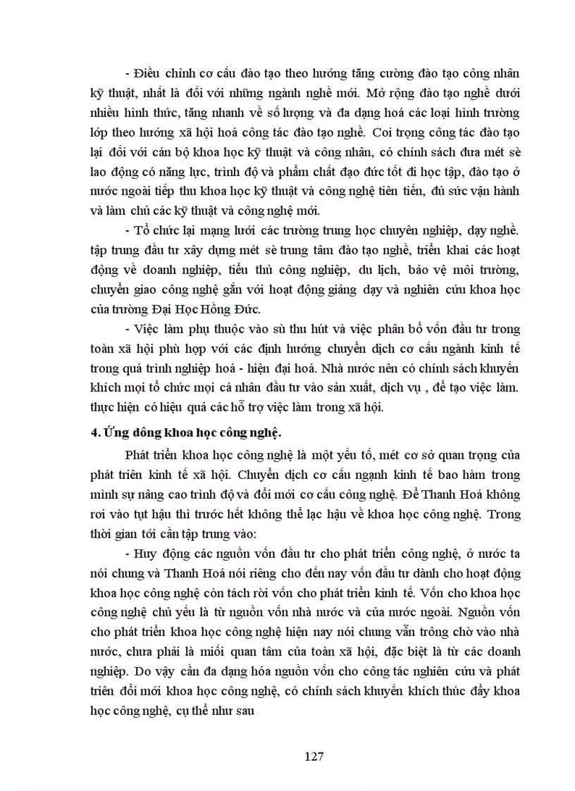 image for page Phương hướng và giải pháp chủ yếu nhằm đẩy mạnh chuyển dịch cơ cấu ngành kinh tế của tỉnh Thanh Hoá trong thời kỳ 1996 đến 2002