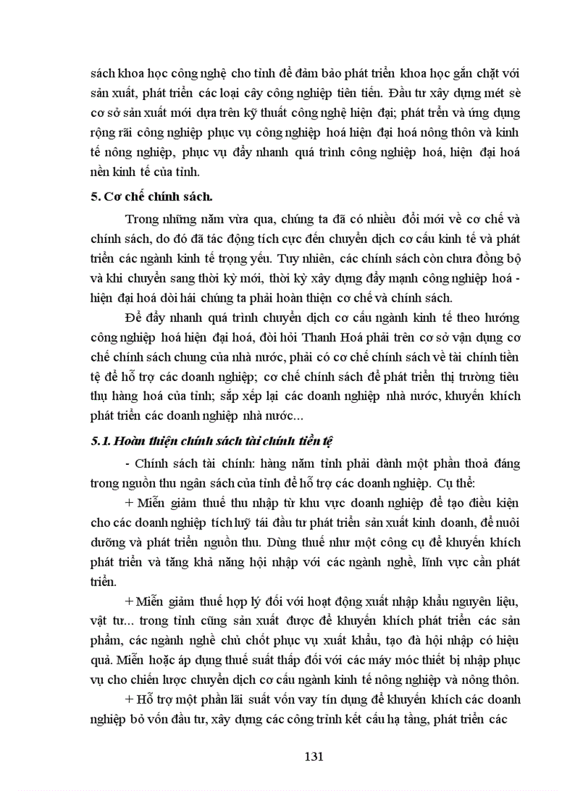image for page Phương hướng và giải pháp chủ yếu nhằm đẩy mạnh chuyển dịch cơ cấu ngành kinh tế của tỉnh Thanh Hoá trong thời kỳ 1996 đến 2002