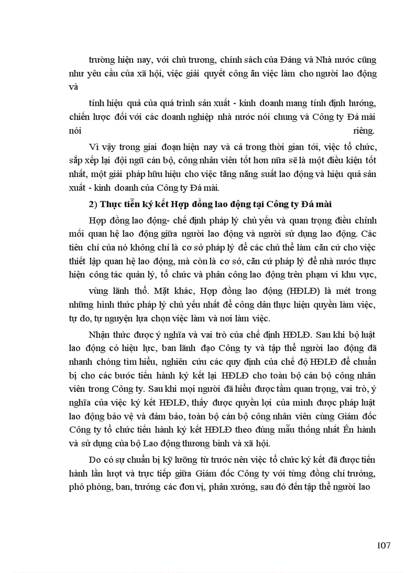 image for page Thực tiễn ký kết và thực hiện họp đồng lao động tại Công ty Đá mài - Hải Dương