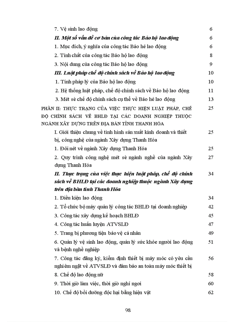 image for page Thực trạng của việc thực hiện luật pháp chế độ chính sách về BHLĐ tại các doanh nghiệp thuộc ngành xây dựng tỉnh Thanh Hoá và các giải pháp nhằm nâng cao hiệu quả của các quy định trên