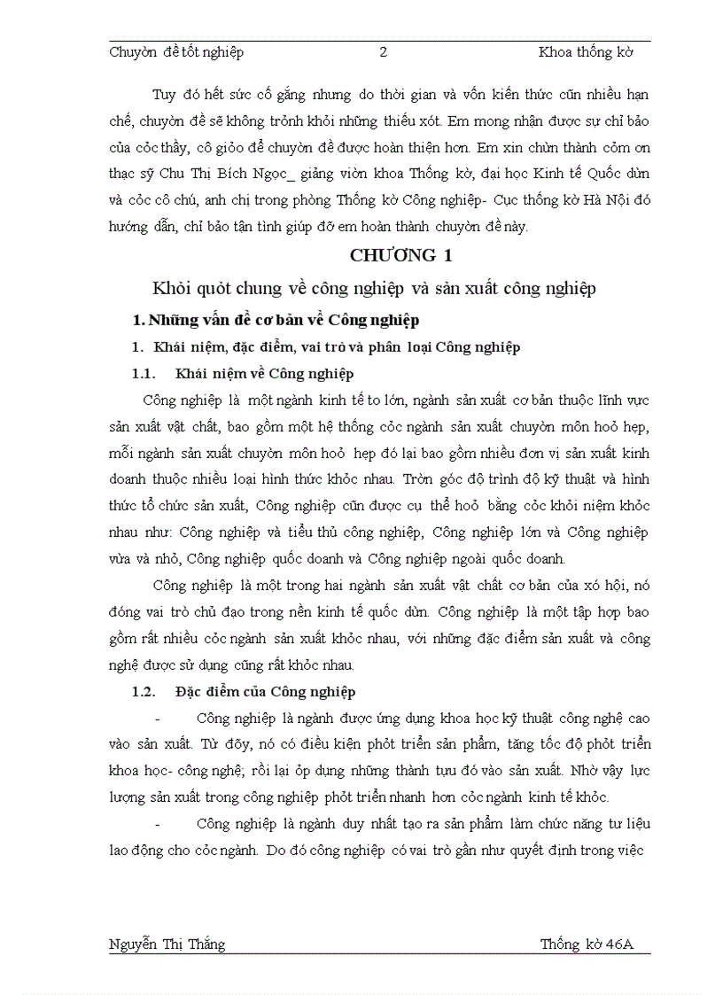 image for page Vận dụng một số phương pháp thống kê để phân tích giá trị sản xuất công nghiệp trên địa bàn Hà Nội giai đoạn 1997-2007 và dự đoán đến năm 2009