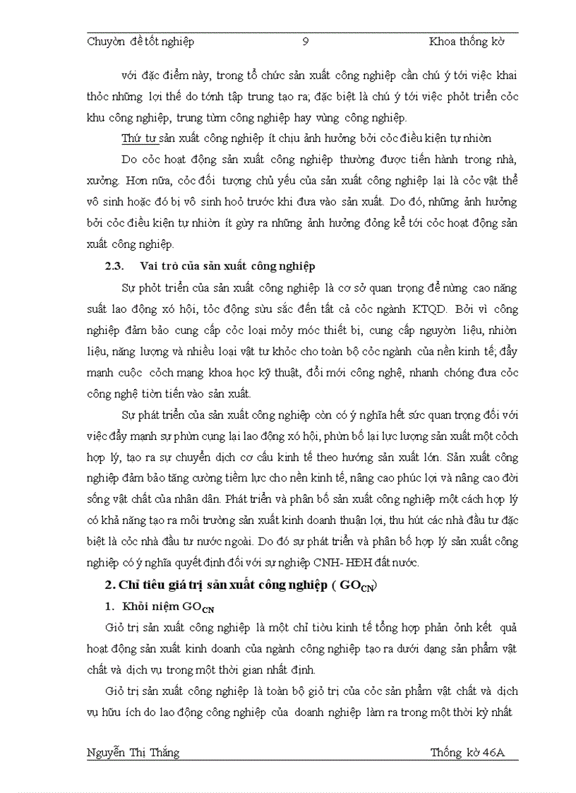image for page Vận dụng một số phương pháp thống kê để phân tích giá trị sản xuất công nghiệp trên địa bàn Hà Nội giai đoạn 1997-2007 và dự đoán đến năm 2009