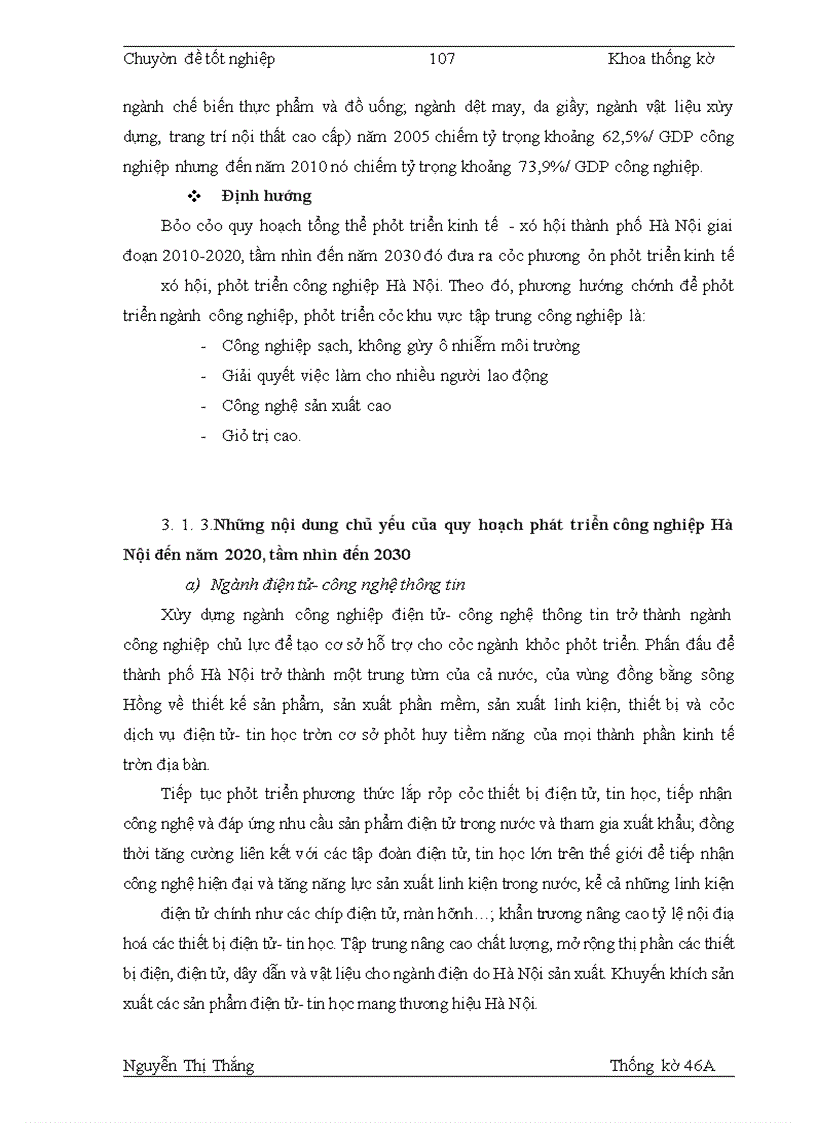 image for page Vận dụng một số phương pháp thống kê để phân tích giá trị sản xuất công nghiệp trên địa bàn Hà Nội giai đoạn 1997-2007 và dự đoán đến năm 2009