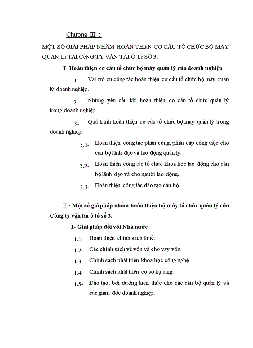 image for page Một số giải pháp nhằm hoàn thiện bộ máy tổ chức bộ máy quản lý tại Công ty vận tải ô tô số 3