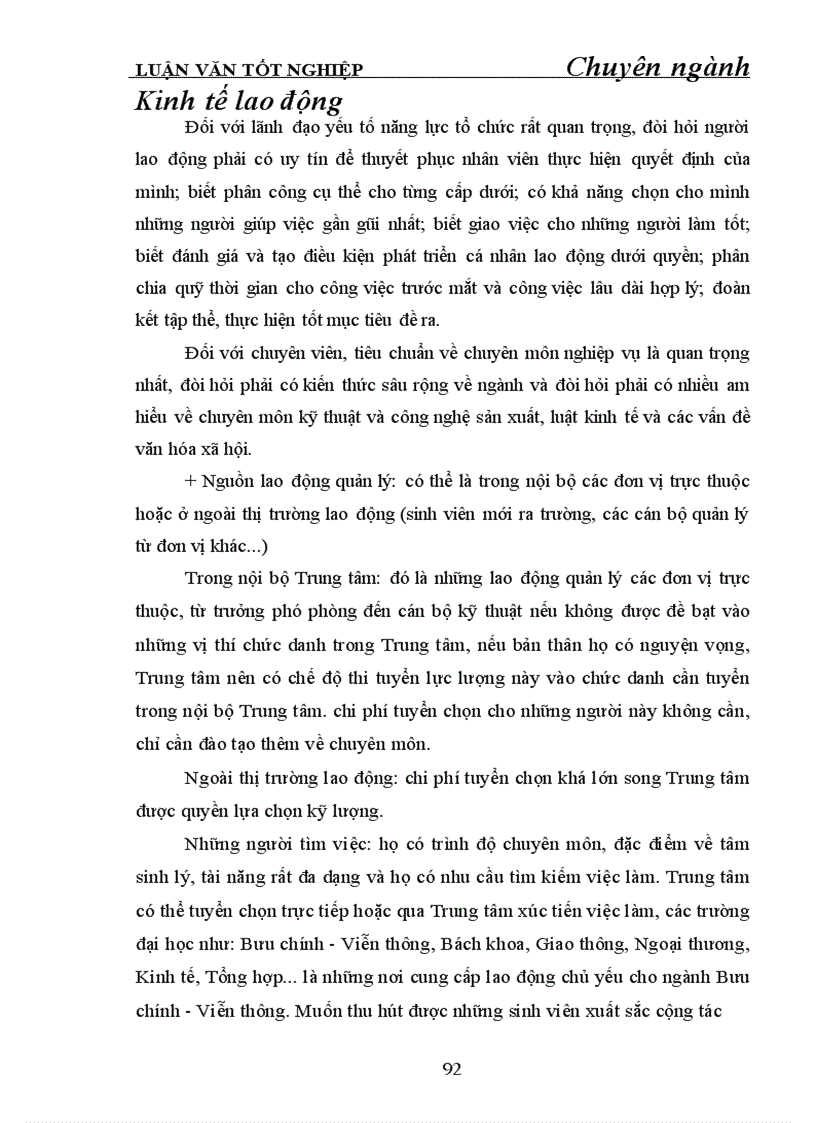 image for page Hoàn thiện tổ chức bộ máy quản lý ở Trung tâm dịch vụ viễn thông khu vực I