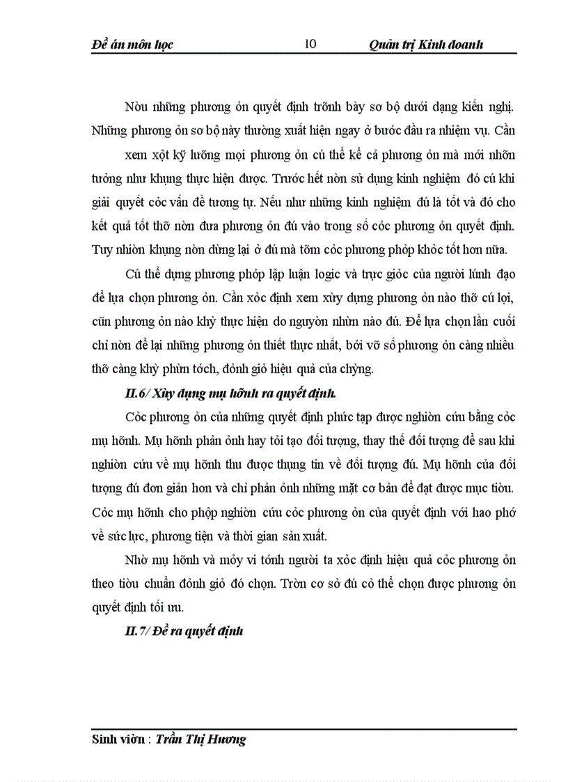 image for page Đề án môn học Quản trị Kinh doanh